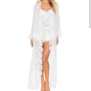 Homebodii Helena Lace Robe from Revolve